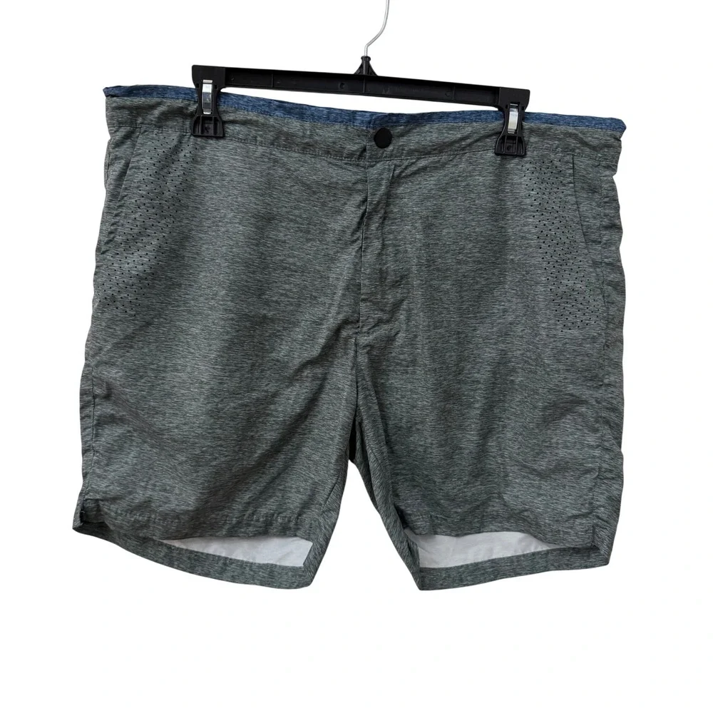 Scotch & Soda Swim Trunks XL Grey Blue Space Dye Hybrid Board Shorts